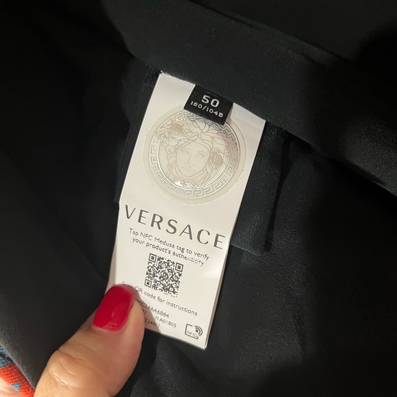 **SOLD** Versace La Greca Monogram Print Belted Wool Mini Dress, - Picture 13 of 13